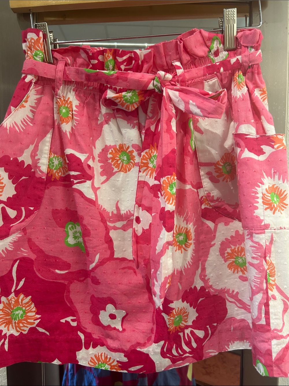 Lilly Pulitzer Pink Floral Mini Skirt